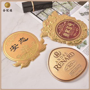 酒瓶金屬標貼，酒盒包裝標牌銘牌。